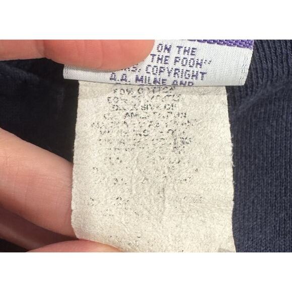 Vintage Pooh 100 Acre Collection Winnie The Pooh Navy Blue Pullover Sweatshirt - Picture 6 of 7